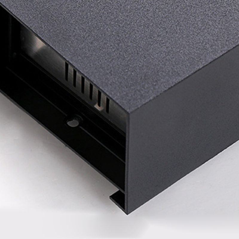 Iluminación de pared de sombra cuadrada lámpara de apliques de metal de estilo moderno 2 luces en negro con ángulo ajustable