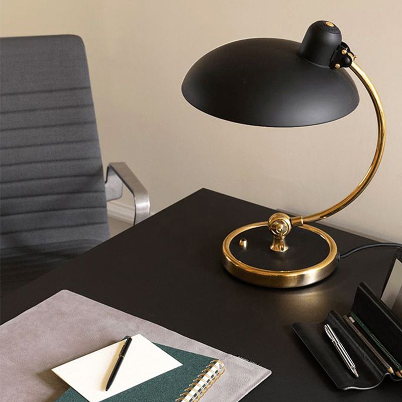 Nordic Arc Table Lamp Colorful Single Light Table Lamp with Metal for Bedroom