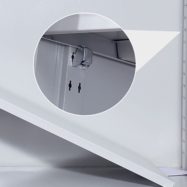 Modern Style Wardrobe Gray Colour Metal Wardrobe Closet with Locks