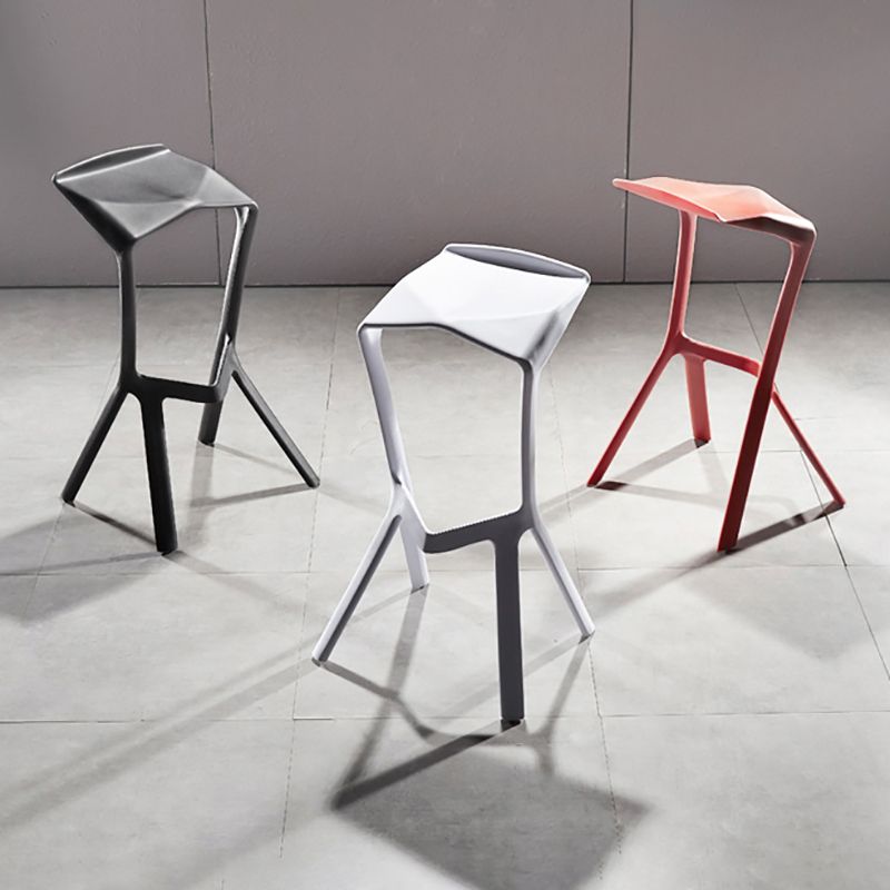 Scandinavia Style Bar-stool PP Legs Saddle Seat Stool for Kitchen Bar