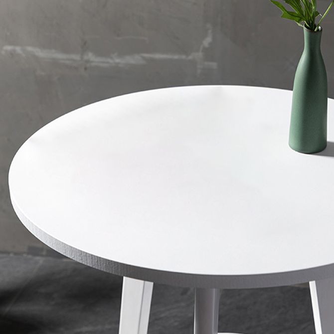 Modern Style Round Bar Table Wood Top Pub Table for Dining Room