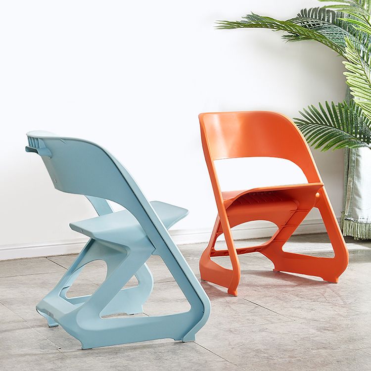 Silla de comedor de plástico moderna, silla lateral de comedor con respaldo abierto para uso en restaurantes