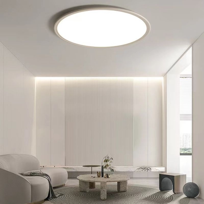 1 Light Geometric Flush Mount Lighting Simplicity Metal Ceiling Light