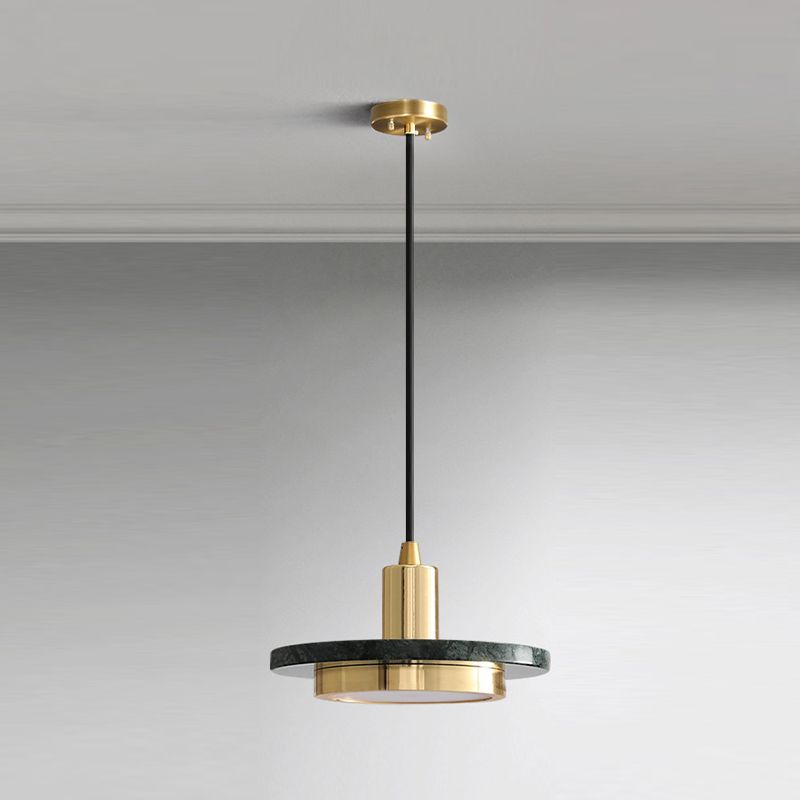 Post-modern Round Pendant Lamp Marble Dining Room LED Hanging Light Fixture