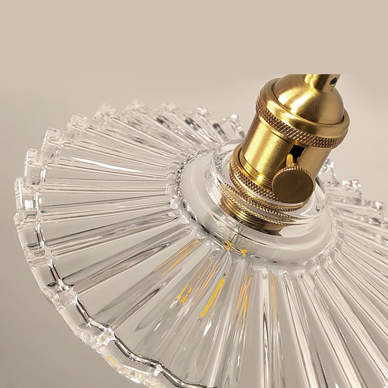 Glazen gearceerde hangende plafondlicht Minimalistische stijl Hangend hanglampje in goud