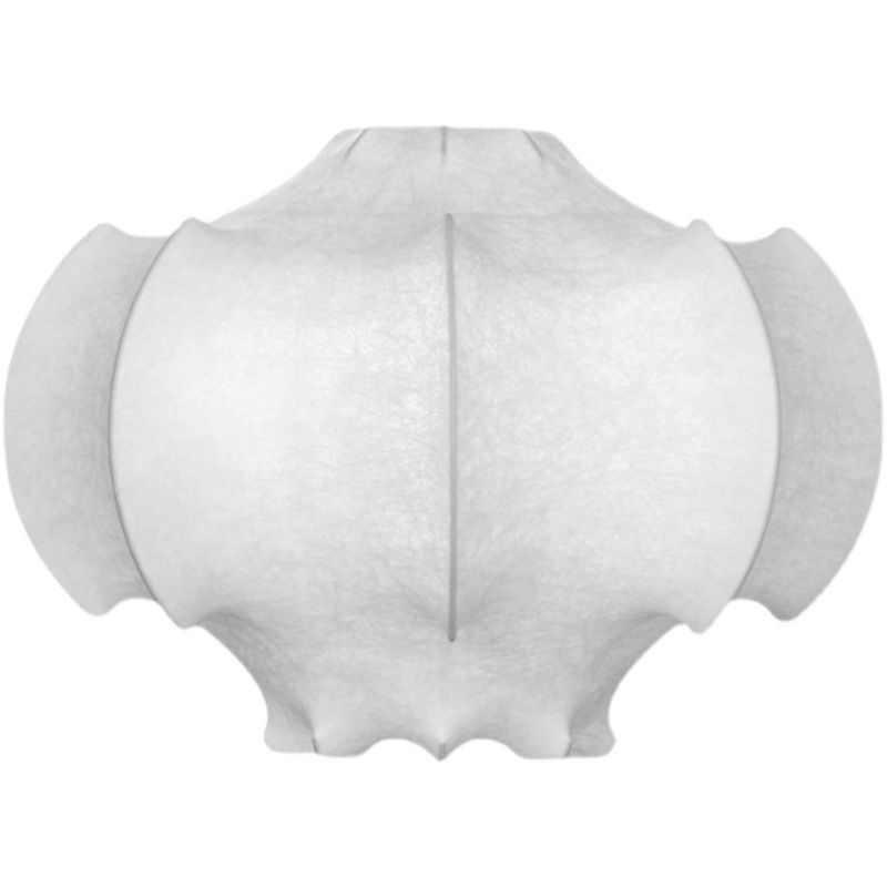 Kit de lampe suspendue de concepteur à 1 lumière blanc Pendentif en soie géométrique pour le salon