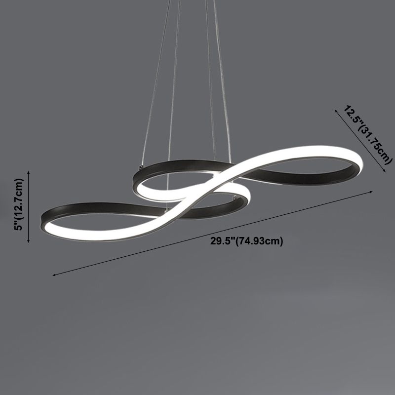 Luz de colgante de suspensión de torcedor de lámpara de aluminio de 1 luces