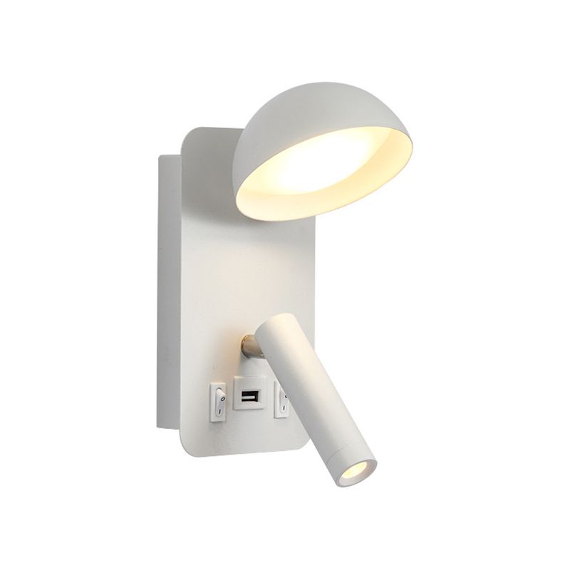 Modern Style Cylinder Shape Wall Sconce Metal 2 Lights Sconces for Bedroom