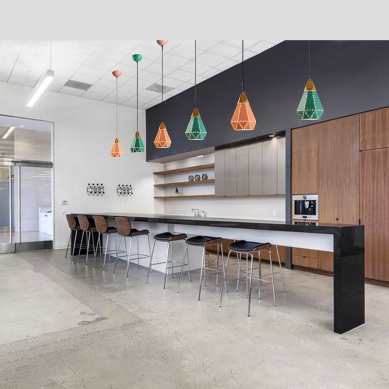 Modern Geometric Pendant Light Metal 1 Light Pendant