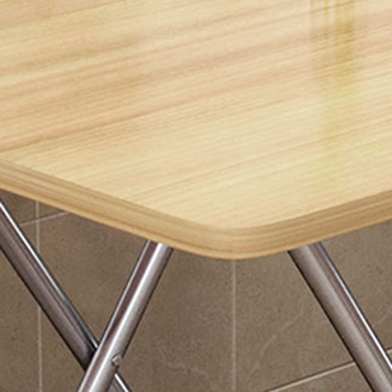 Wooden and Metal Table Mid-Century Modern Style Minimalist Home Dining Table