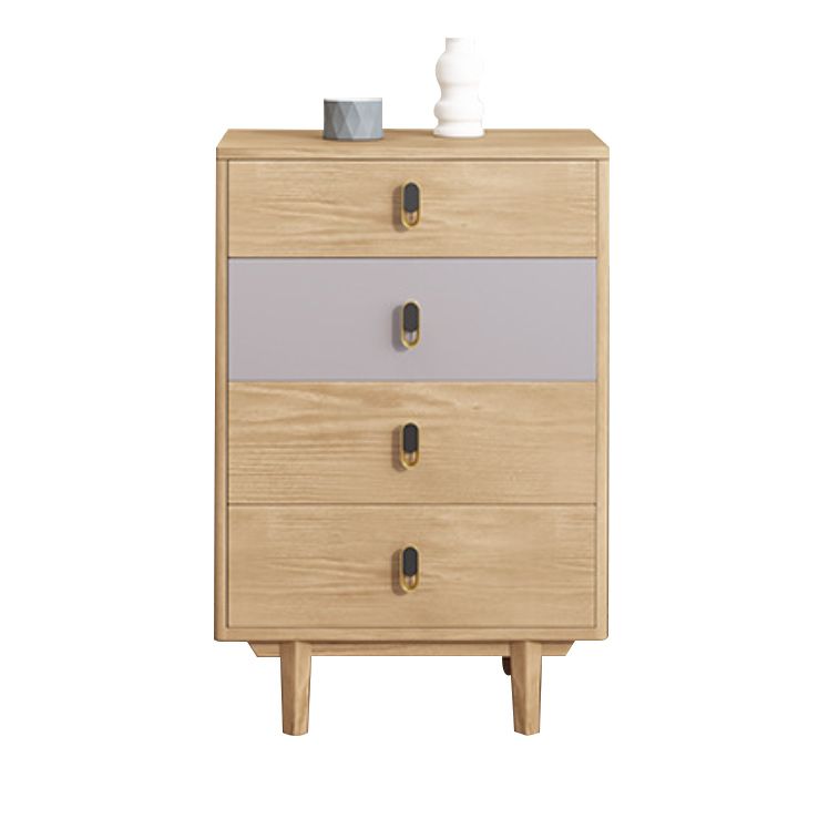 Modern Wooden Chest with Straight Legs and Drawers Accent Chest