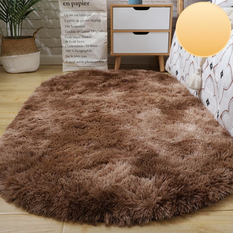 Tapis de couleur en polyester en peluche élégant tapis de soins faciles pour le salon