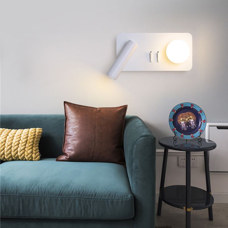Modern Metallic Household Wall Sconce Adjustable Arm Bedroom LED Reading Lamp