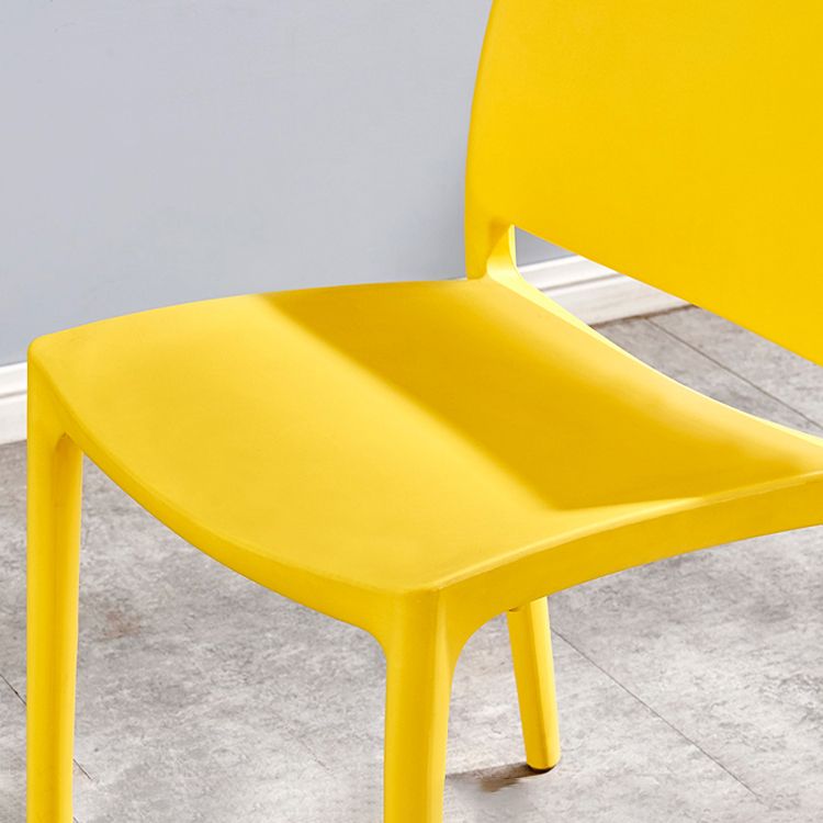 Modern Contemporary Plastic Side Chairs Multicolor Open Back Side Chair Set