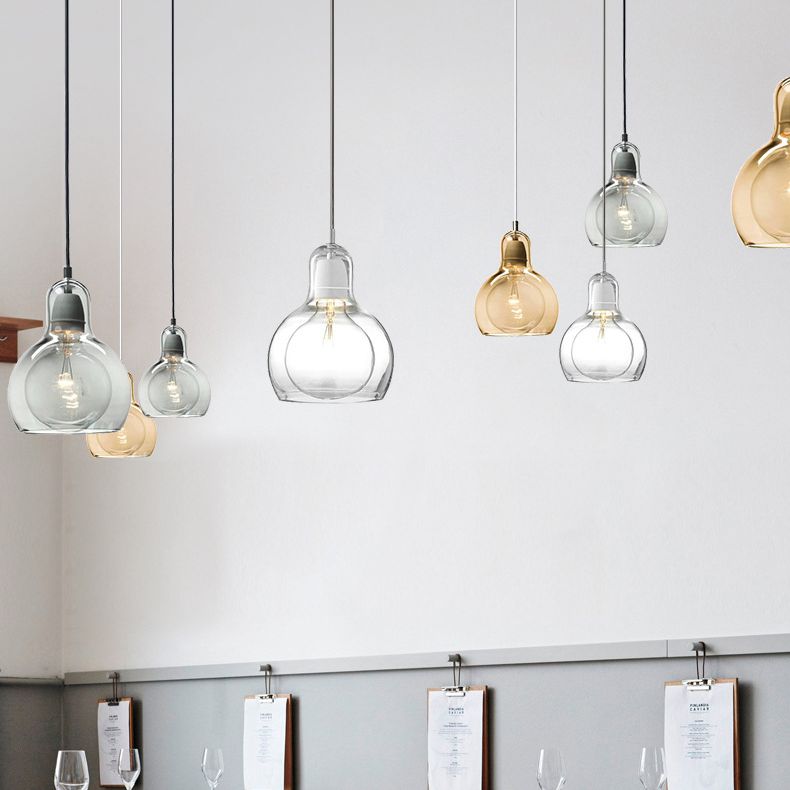 1 luminaires suspendus en forme de gourde légère