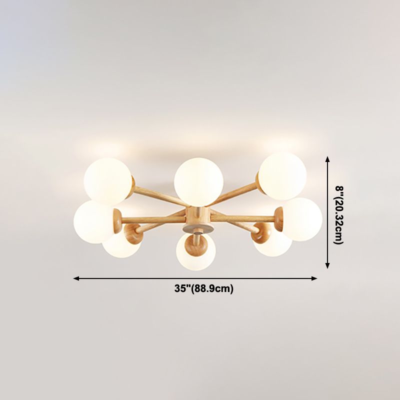 Spoetnik-plafondlamp Glazen kap Inbouwlamp voor kledingwinkel