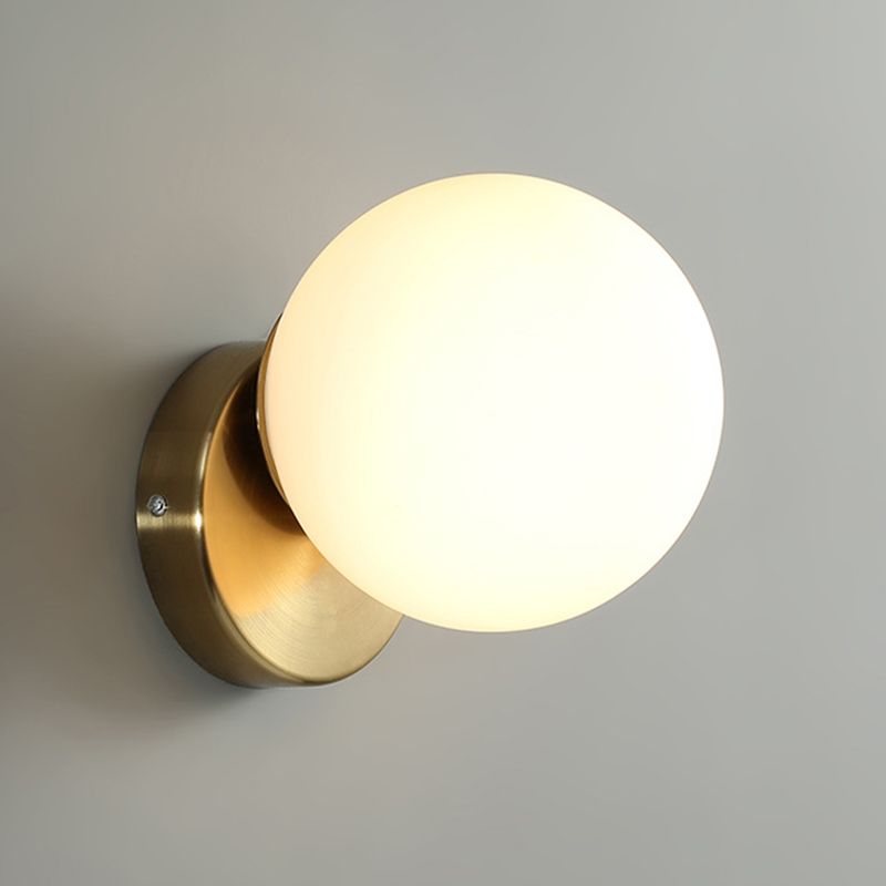Moderne eenvoud glazen kogelwandlicht woonkamer wandlamp