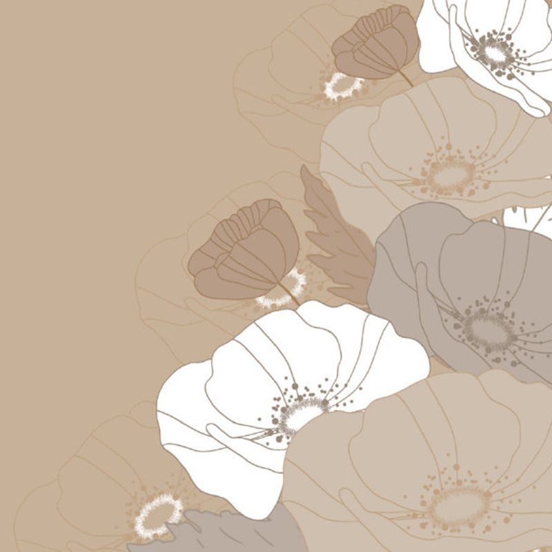 Diverse Flowers Print Wall Mural for Dining Room Florentine Wall Decor, Customised