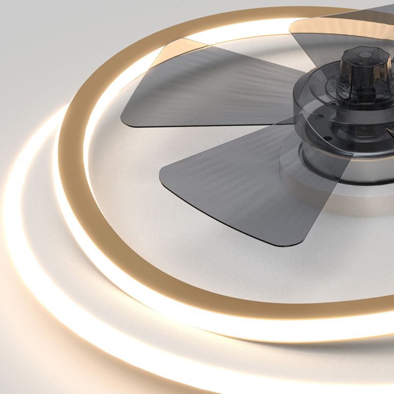 Weißer und goldener geometrischer Lüfter Licht Nordic Style LED Metal Semi Flush Deckenleuchte