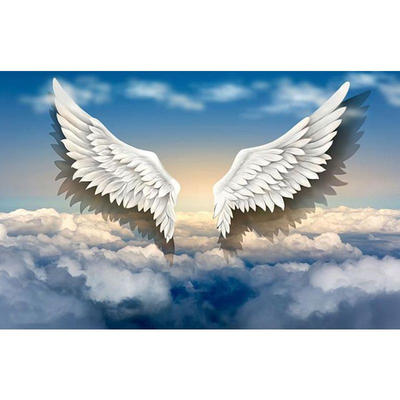 Modern Changeable Sky Mural Decal Soft Color Ornamental Wall Art for Girls Bedroom