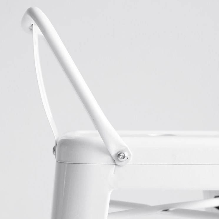 Outdoor-Indoor Metal Bar Height Stool Industrial Low Back Bar Stool