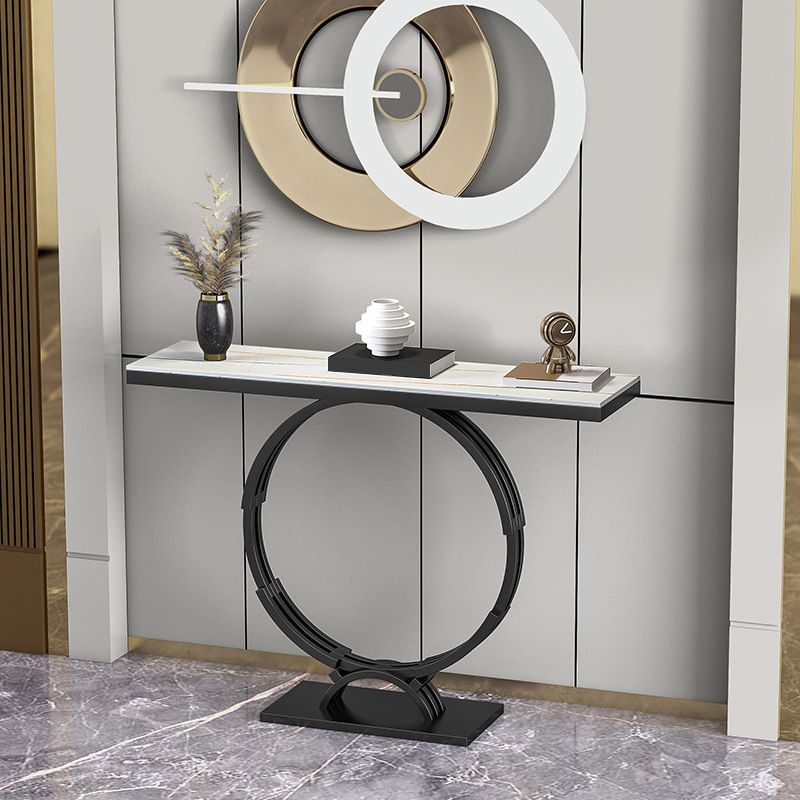 11.81" W Glam Rectangle Console Accent Table Antique Finish Console Sofa Table