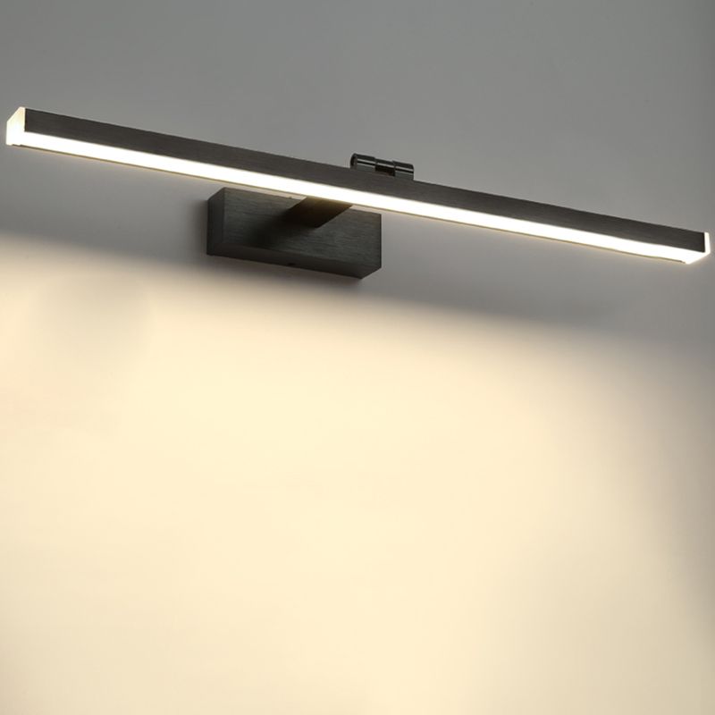 Lineaire SCONCE LICTE FICTURE Hedendaags aluminium LED Badkamer Wandlamp in het zwart