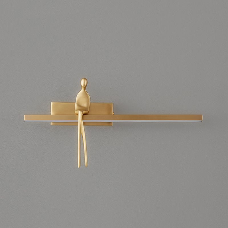 LED Modern Metal Wall Sconce Linear Shape Wall Light with Acrylic Shade for Bedroom