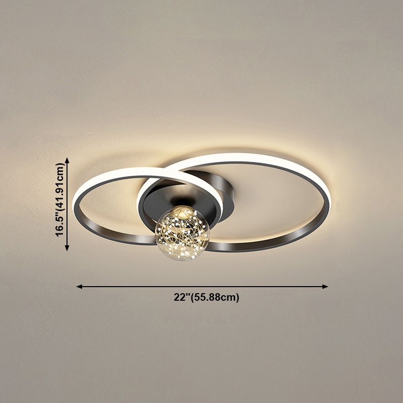 Plafonniers encastrés à LED noirs avec abat-jour en silicone Luminaire encastré moderne