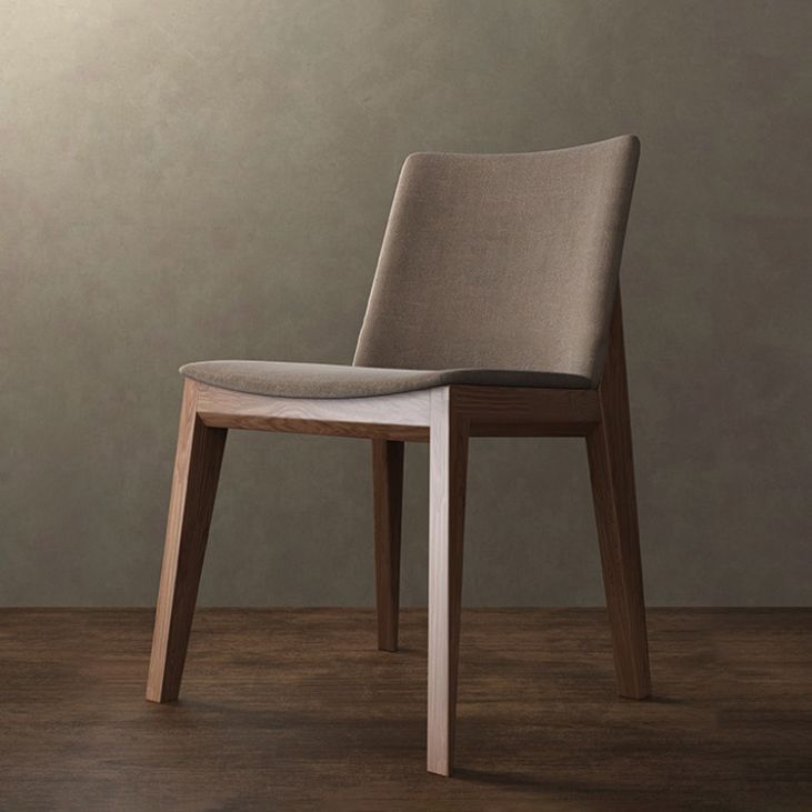 Chaise de salle à manger en lin en lin en lin en lin à la chaise latéral de chaise latéral de chaise laté