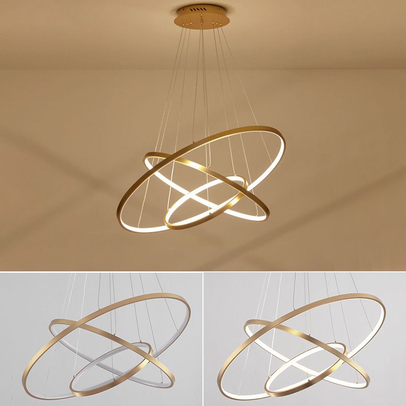 Modern Simplicity Hanging Multi-Tier Chandelier Pendant Light Metal Ceiling Lights Fixture for Restaurant
