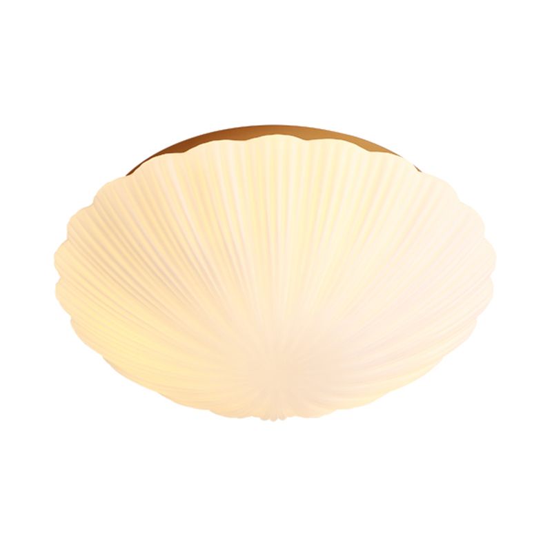 Plafonnier à coque dorée, luminaire de plafond en verre de style moderne