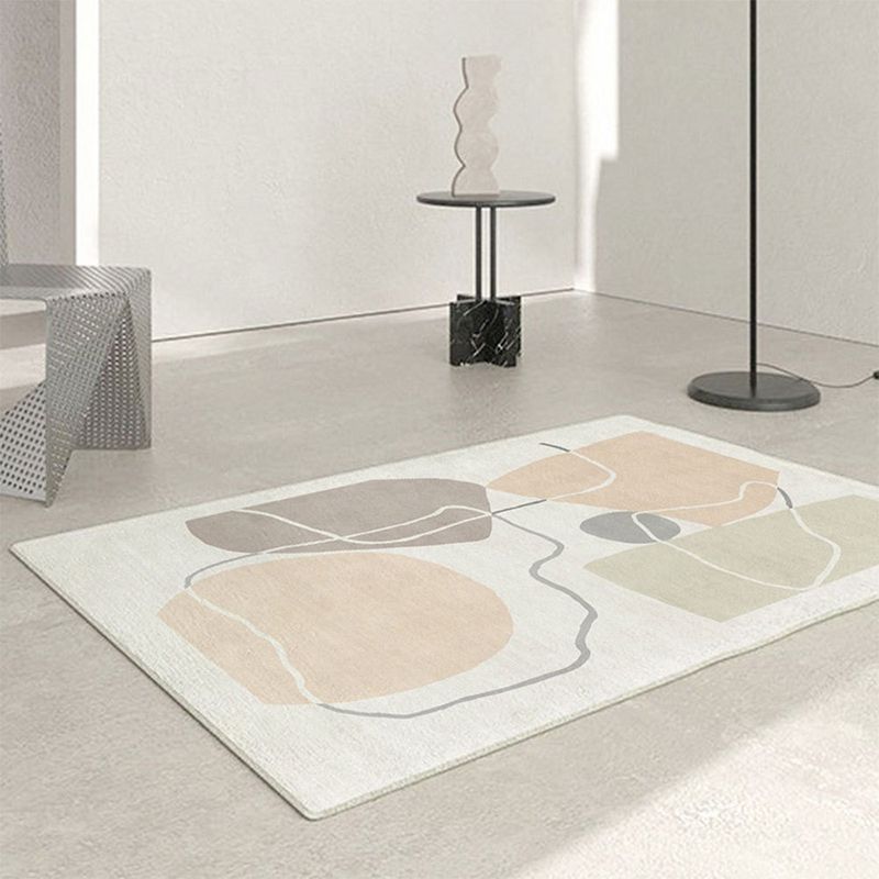 Contemporary Rug Polyester Rug Anti-Slip Backing Carpet for Living Room