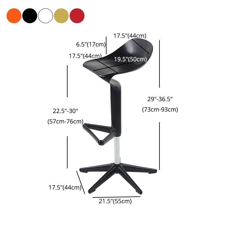 Indoor Modern Plastic Barstool Rotating Lifting Colorful Bar Stool