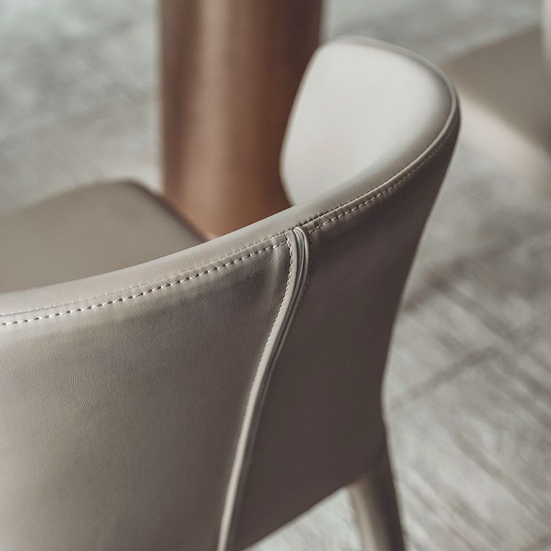Sillas modernas de comedor para interiores y exteriores, sillas sin brazos de piel sintética