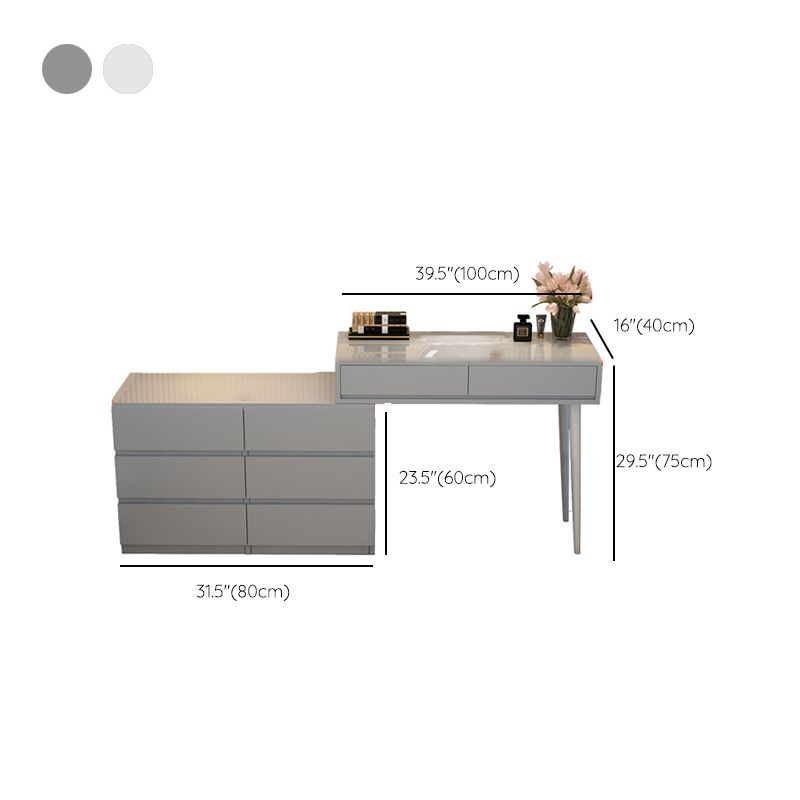 Contemporary Simple Vanity Make up Dressing Table with Storage Drawers