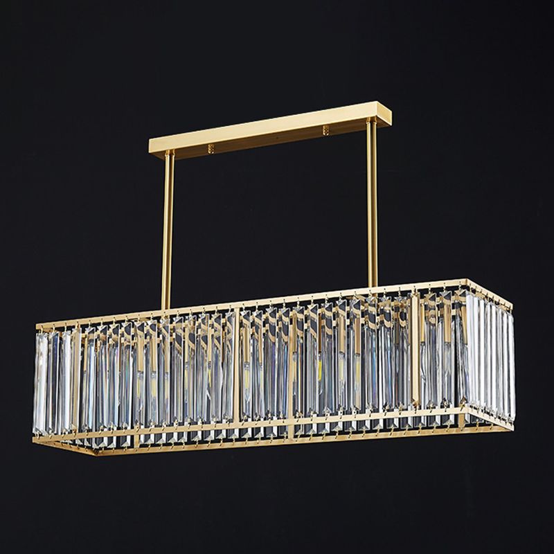 Luci del lampadario dell'isola rettangolare Simplicità K9 Fissature del lampadario cristallino per tavolo da pranzo