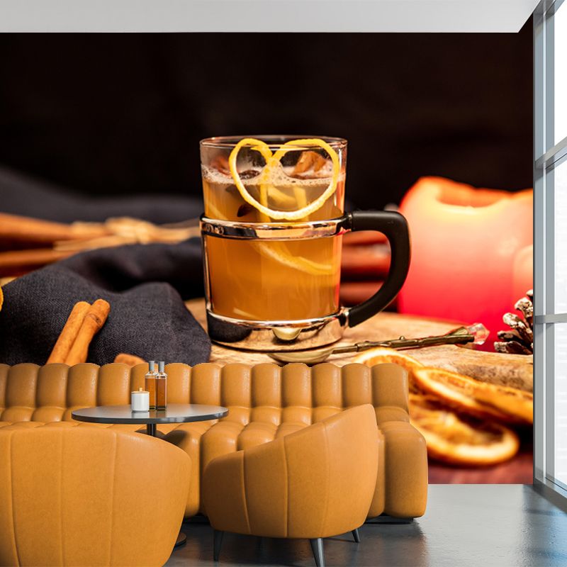 Commercial Use Wine Mural Contemporary Wallpaper Stain Resistant Wall Decor for Bar