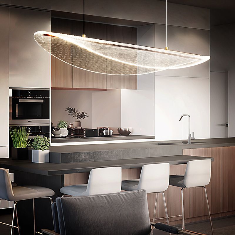 Clear Acrylic LED Pendant Ceiling Modernism Unique Kitchen Island Lighting