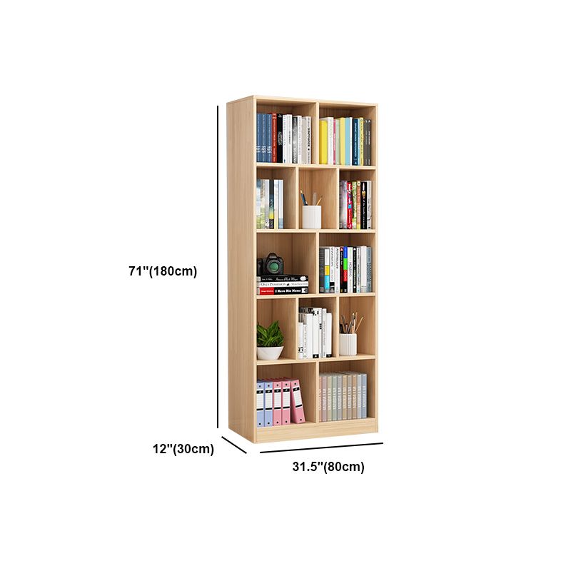 Standard Pine Shelf Bookcase Contemporary Natural Book Shelf