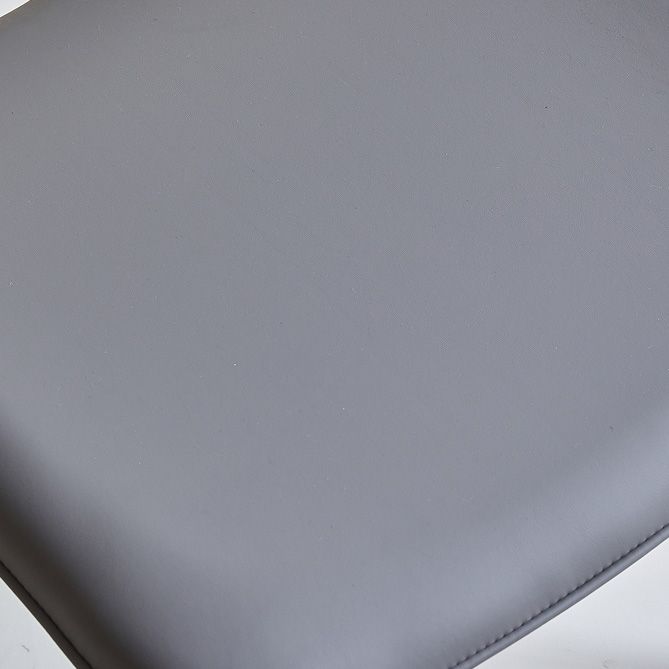 Industrial Armless Kitchen Dining Side Chair Faux Leather Side Chair