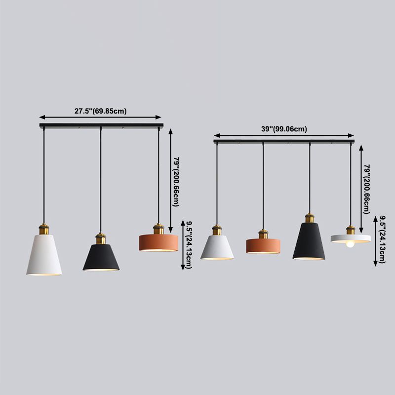 Moderne hanglamp geometrische hanger licht metaalhanglicht in meerdere kleur
