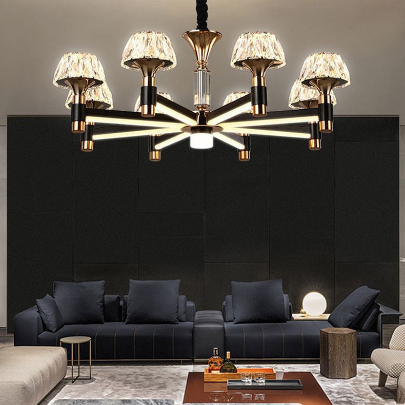 Postmodern Simplicity Radial Chandelier Lights Crystal Pendant Ceiling Lights for Living Room