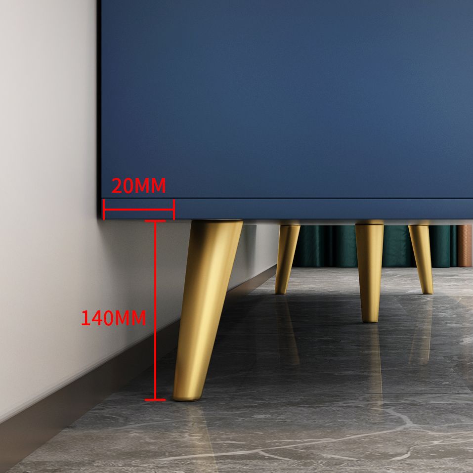 35.5"L Glass Door Wood Sideboard Modern Credenza with Storage and Drawer for Living Room