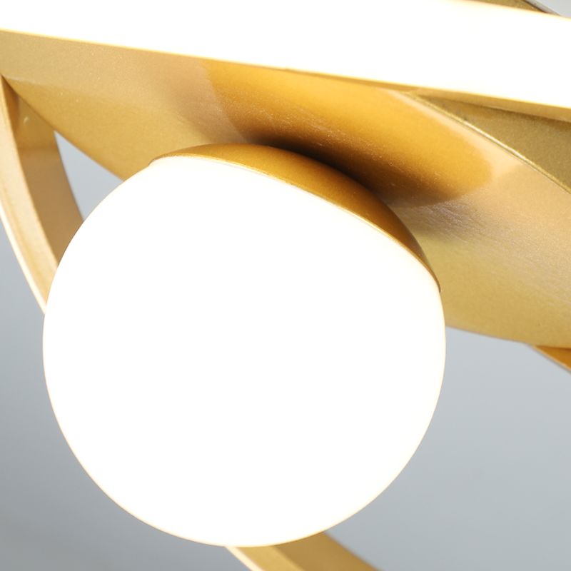 Minimalism Ceiling Light Twisted Flush Mount with Metal for Bedroom