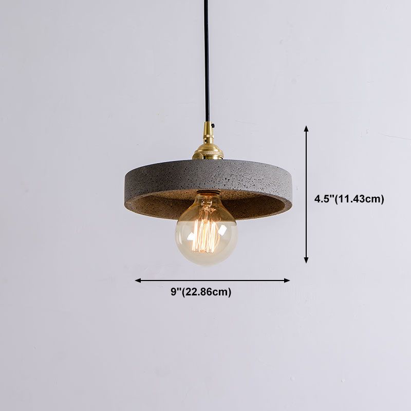 Lampe à suspension en forme de géométrique Nordique 1-Light Ciment Pendant Cternal Rotary Interrupteur
