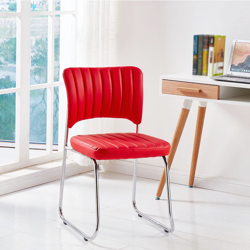 Modern Style Task Chair Mid-Back Ergonomic Armless Office Chair