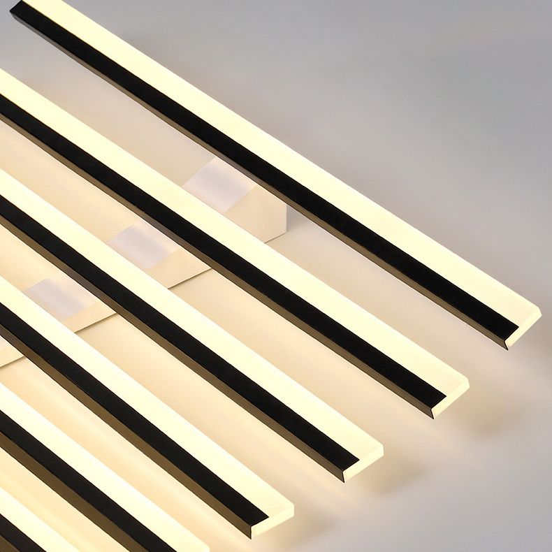 Acrylic Living Room LED Flush Ceiling Lights Linear Modern Style Flush Mount