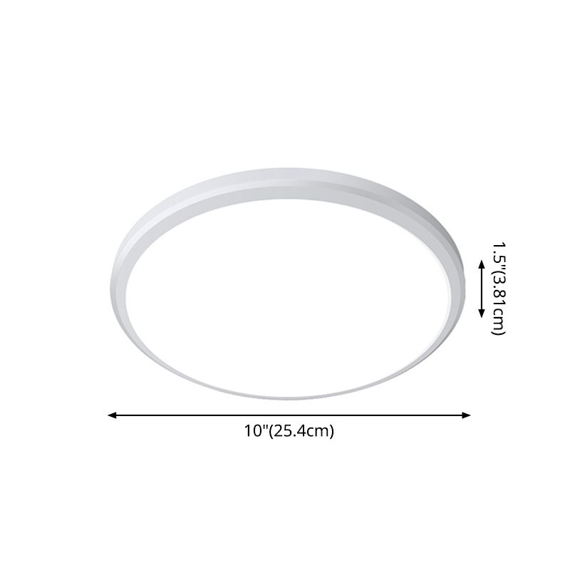 White Ultrathin Ceiling Light Simple Acrylic LED Round Flush Mount Light for Kitchen