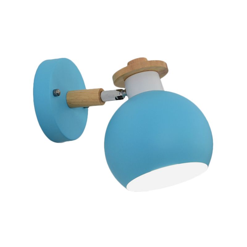 Metal Globe Wall Light Rotatable 1 leichter nordischer Wandleuchten für Kinderschlafzimmerkorridor